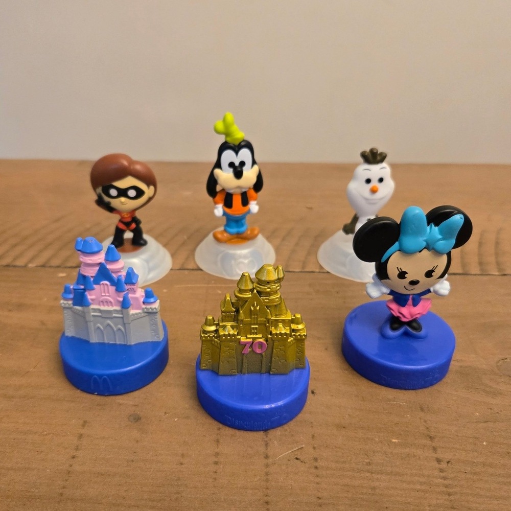 Disney McDonald's Happy Meal Toy Lot 6pc 70th & 100th Anniversary 2023-2025